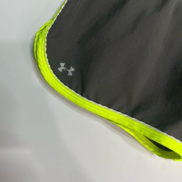 5 for $25🔥Under Armour Neon & Grey Lined Athletic Shorts Medium - Picture 3 of 8
